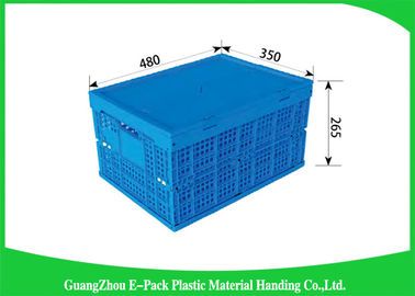 Mesh Folding Storage Crates, materiales plásticos plegables de los PP de los compartimientos de almacenamiento del hogar