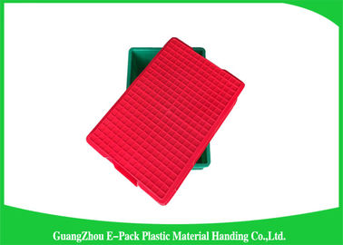 Ahorro de espacio plástico apilable durable de los compartimientos, cajas de almacenamiento negras reutilizables