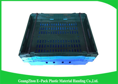 Customzized Mesh Plastic Food Crates con las manijas o los mangos ergonómicos