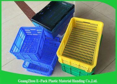 Amontonamiento fácil de los colmados del grado de Mesh Plastic Food Crates Food de la salud