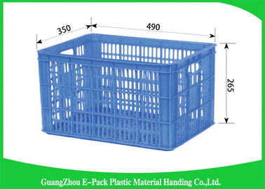 Amontonamiento fácil de los colmados del grado de Mesh Plastic Food Crates Food de la salud