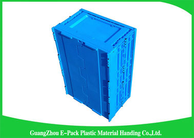 Cajón plegable atado del almacenamiento de las tapas, 45 L caja plástica plegable de la industria
