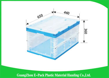 Cajas de almacenamiento plásticas plegables de los PP de la Virgen con las tapas, prenda impermeable plegable del envase de plástico
