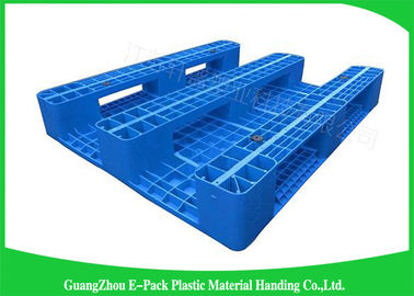 plataformas plásticas azules de 1200 * de 800m m con tres corredores, HDPE plástico de la Virgen de las plataformas de las resbalones