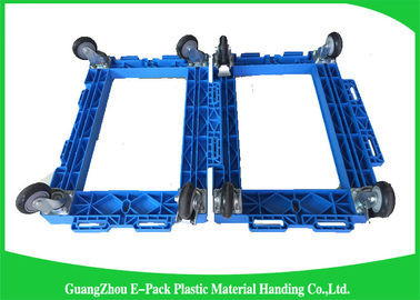 Carro resistente plegable, ruedas de mudanza de la PU de Dolly Plastic Frame With del equipo