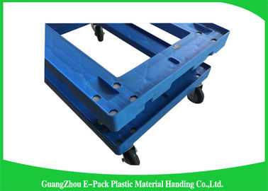 Carro resistente plegable, ruedas de mudanza de la PU de Dolly Plastic Frame With del equipo