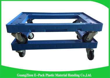 Carro resistente plegable, ruedas de mudanza de la PU de Dolly Plastic Frame With del equipo
