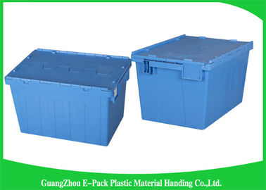 45L caja plástica con la mudanza rentable con bisagras de la tapa, compartimientos de almacenamiento plásticos grandes para empaquetar
