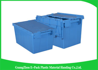 45L caja plástica con la mudanza rentable con bisagras de la tapa, compartimientos de almacenamiento plásticos grandes para empaquetar