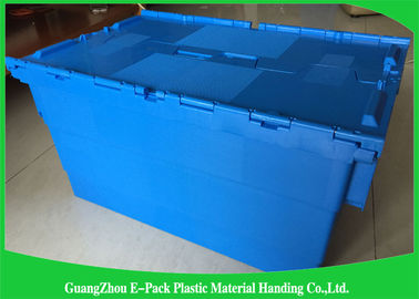 Envases de plástico grandes logísticos de empaquetado, mudanza de Tote With Hinged Lid Rentable de la distribución