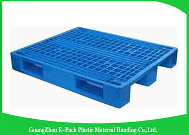 Tipo plástico industrial de la entrada de las plataformas 4-Way del transporte reciclable azul