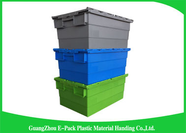 Cajas de almacenamiento plásticas opacas de la logística durable del volumen de ventas con la tapa para las comidas