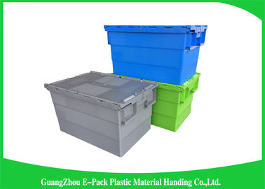 Cajas de almacenamiento plásticas opacas de la logística durable del volumen de ventas con la tapa para las comidas