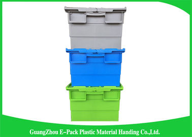 Cajas de almacenamiento plásticas opacas de la logística durable del volumen de ventas con la tapa para las comidas