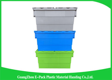 Envases atados plásticos de la tapa de 60 litros/caja de almacenamiento plástica Lidded