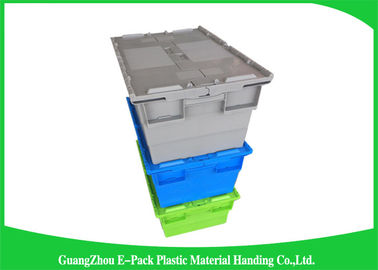 Cajas de almacenamiento plásticas opacas de la logística durable del volumen de ventas con la tapa para las comidas