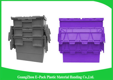 Las cajas de mudanza plásticas de Customzized ataron los envases de la tapa para Warehouse