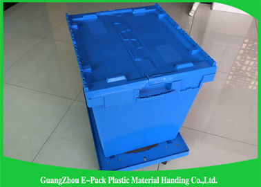 Seguridad sólida 50kgs que mueve color azul atado plástico de los envases de la tapa