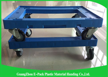612 *412*145mm modificaron la plataforma para requisitos particulares Dolly With de mudanza plástica que la PU rueda la capacidad 150KG