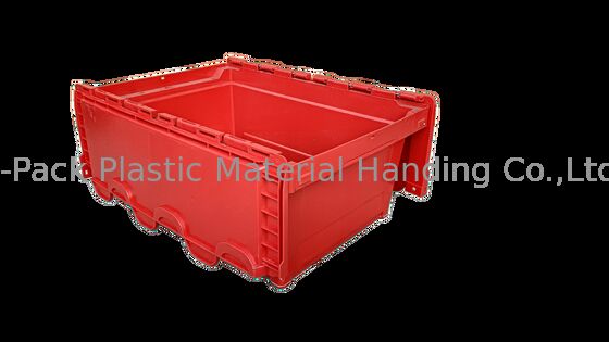 Contenedores de PP Resistente a Impactos con Tapa Adjunta Toteboxes Estándar 600x400mm Color Personalizado e Impresión de Logo Grande para Carga