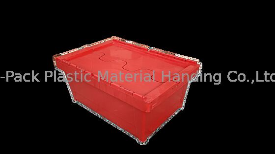 Contenedores de PP Resistente a Impactos con Tapa Adjunta Toteboxes Estándar 600x400mm Color Personalizado e Impresión de Logo Grande para Carga