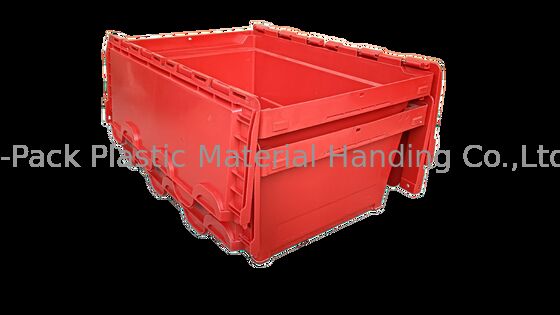 Contenedores de PP Resistente a Impactos con Tapa Adjunta Toteboxes Estándar 600x400mm Color Personalizado e Impresión de Logo Grande para Carga