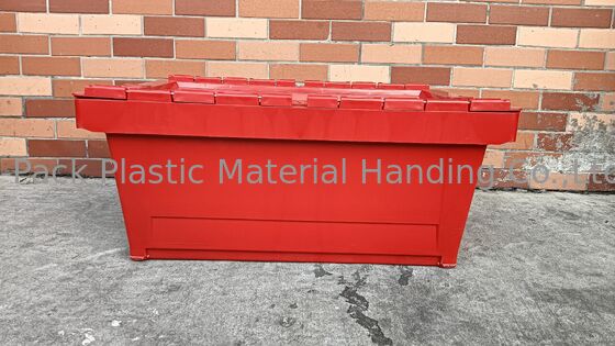 Contenedores de PP Resistente a Impactos con Tapa Adjunta Toteboxes Estándar 600x400mm Color Personalizado e Impresión de Logo Grande para Carga