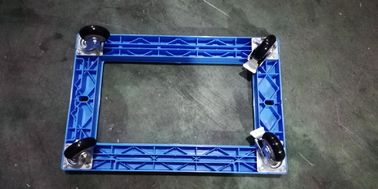 El transporte Dolly Loading Totes With plástica 3 avanza lentamente los echadores del freno de la PU