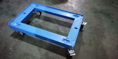 El transporte Dolly Loading Totes With plástica 3 avanza lentamente los echadores del freno de la PU