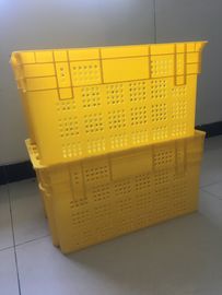 Cajones plásticos durables de la comida, apilando la legumbre de fruta de la jerarquización PP Mesh Crates DC Warehouse