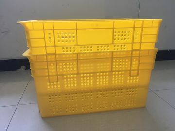 Cajones plásticos durables de la comida, apilando la legumbre de fruta de la jerarquización PP Mesh Crates DC Warehouse