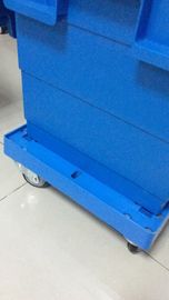 3 avanza lentamente cuatro que la PU rueda a Dolly Rudder Moving Customized de amontonamiento plástica