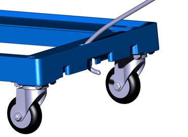 3 avanza lentamente cuatro que la PU rueda a Dolly Rudder Moving Customized de amontonamiento plástica