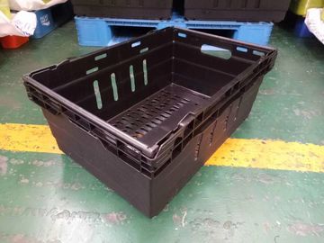 Supermercado que apila altura del material 6 de los PP de la Virgen de las cajas de almacenamiento 600*400m m diversa