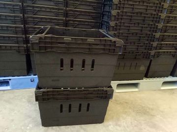 Supermercado que apila altura del material 6 de los PP de la Virgen de las cajas de almacenamiento 600*400m m diversa