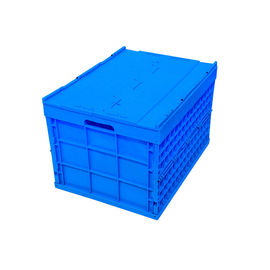 Plástico más de gran capacidad atado Tote Boxes Stronger plegable de las tapas y durabilidad