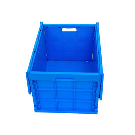 Plástico más de gran capacidad atado Tote Boxes Stronger plegable de las tapas y durabilidad