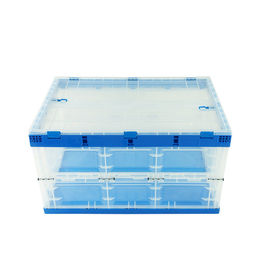 serie Tote Boxes Attached Lids Stacking plegable plástico de 650*440 milímetro