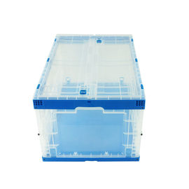 serie Tote Boxes Attached Lids Stacking plegable plástico de 650*440 milímetro