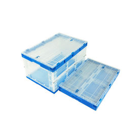 serie Tote Boxes Attached Lids Stacking plegable plástico de 650*440 milímetro