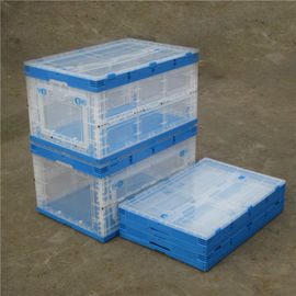 Caja plástica plegable plegable, el tomar fácil de los contenedores de almacenamiento plásticos