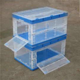 Caja plástica plegable plegable, el tomar fácil de los contenedores de almacenamiento plásticos