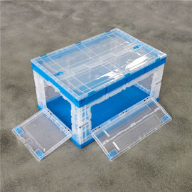 Caja plástica plegable plegable, el tomar fácil de los contenedores de almacenamiento plásticos
