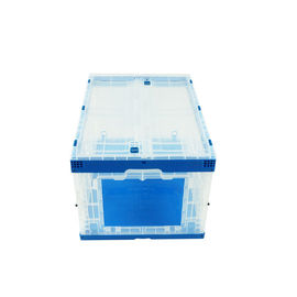 Las cajas plegables plásticas dobladas de la cadena de suministro de los envases colorean modificado para requisitos particulares