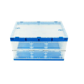 Las cajas plegables plásticas dobladas de la cadena de suministro de los envases colorean modificado para requisitos particulares