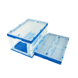Las cajas plegables plásticas dobladas de la cadena de suministro de los envases colorean modificado para requisitos particulares