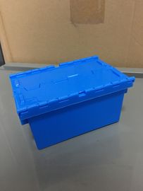 Jerarquía plástica tamaño pequeño Tote Boxes Attached Lids de la pila de 120*80*60 milímetro