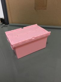 Jerarquía plástica tamaño pequeño Tote Boxes Attached Lids de la pila de 120*80*60 milímetro