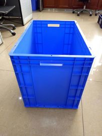 Euro azul del polietileno 600*400 milímetro de la Virgen que apila los envases con la capacidad de cargamento 40kg
