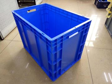 Euro azul del polietileno 600*400 milímetro de la Virgen que apila los envases con la capacidad de cargamento 40kg